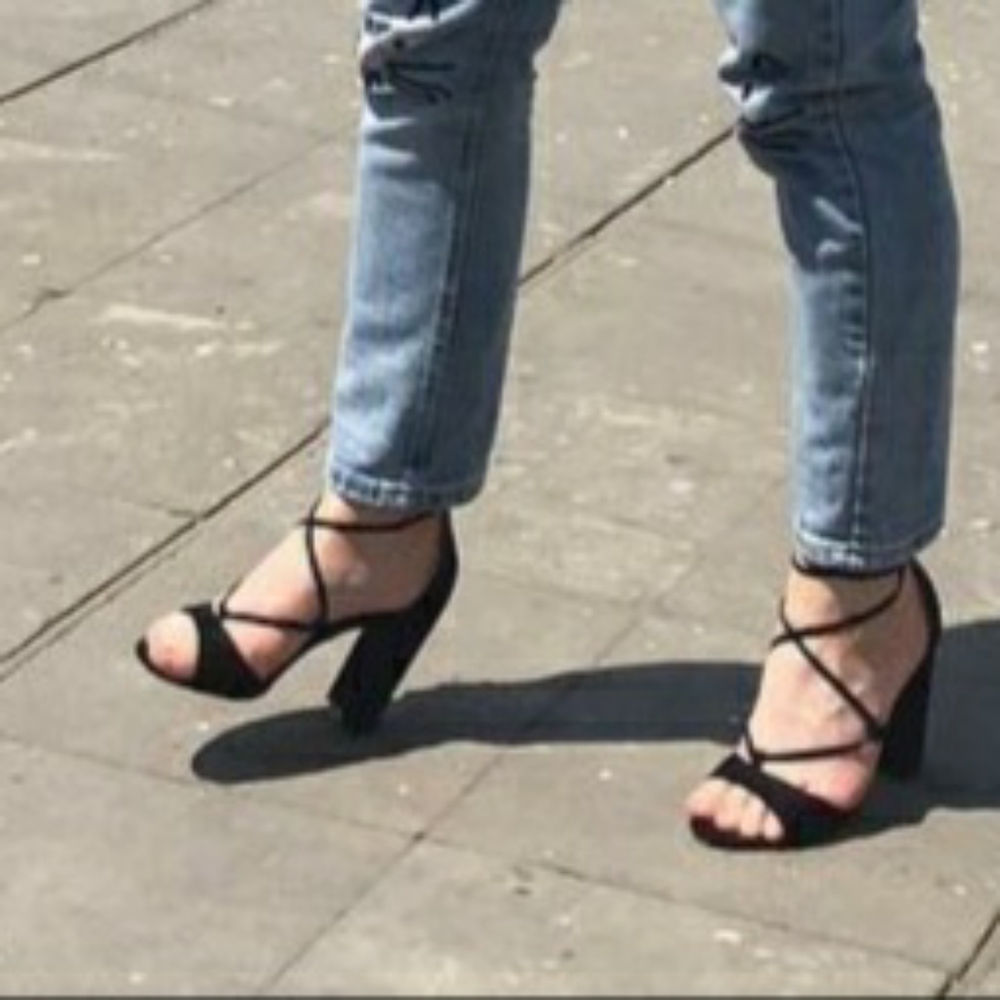 Chamois leather Strappy Stiletto Sandals👠 - Picture 5 of 14